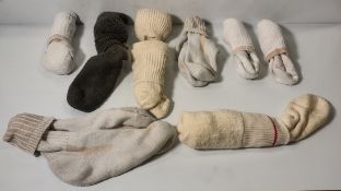 Various mixed socks - various sizes - paired & unpaired - unknown quantity - 163kg