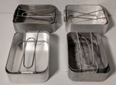 22x British Army pan mess tins - mixed sizes