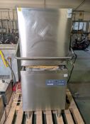 Maidaid C2035WS pass-through commercial dishwasher - W 860 x D 860 x H 1590mm - loose panels inside
