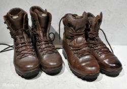 100x pairs of Grade 2 various combat boots - may include - Magnum, YDS, Haix - mixed sizes