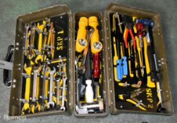 Fibreglass portable workshop tool case with tools - W 510 x D 150 x H 390mm