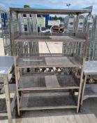 Metal shelving unit - W 1115 x D 590 x H 855mm