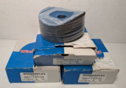 3x packs of WinnerFlex ZWR11 6 slitted fiber discs - 115 x 22mm - 25 per pack