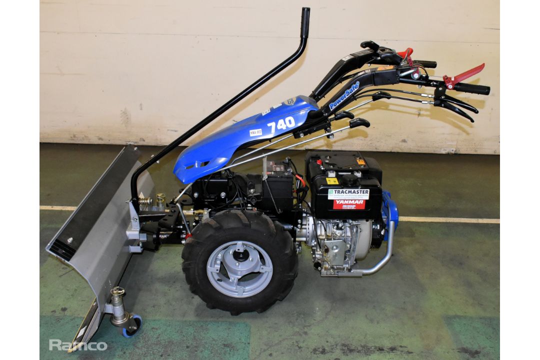 Tracmaster BCS 740 Powersafe two wheel tractor with BCS SL professional snowblade - Image 1 of 12