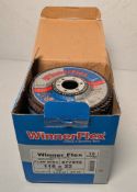 16x packs of WinnerFlex ZR80 conical flap discs - 115 x 22mm - 10 per pack