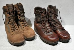 100x pairs of Grade 2 various combat boots - may include - Magnum, YDS, Haix - mixed sizes
