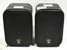 JBL Control One - Pair of black monitor speakers