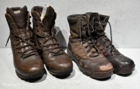 100x pairs of Grade 2 various combat boots - may include - Magnum, YDS, Haix - mixed sizes