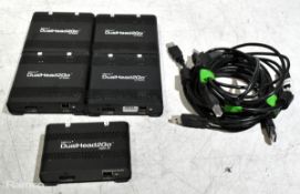 4x Matrox DualHead2Go DP Edition display port and 1x Digital SE display port adaptor