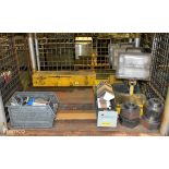 Workshop equipment and consumables - working lights, bearings, studs and incomplete toolkits