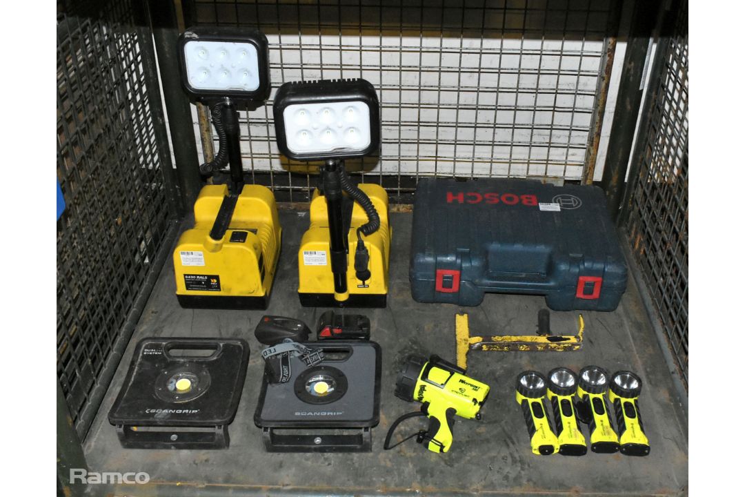 Various fire service equipment - Scangrip lamp, nightsearcher hand torch & more - see desc. - Image 1 of 20