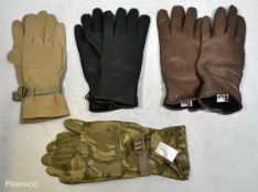 55x British Forces paired gloves - mixed styles & mixed sizes