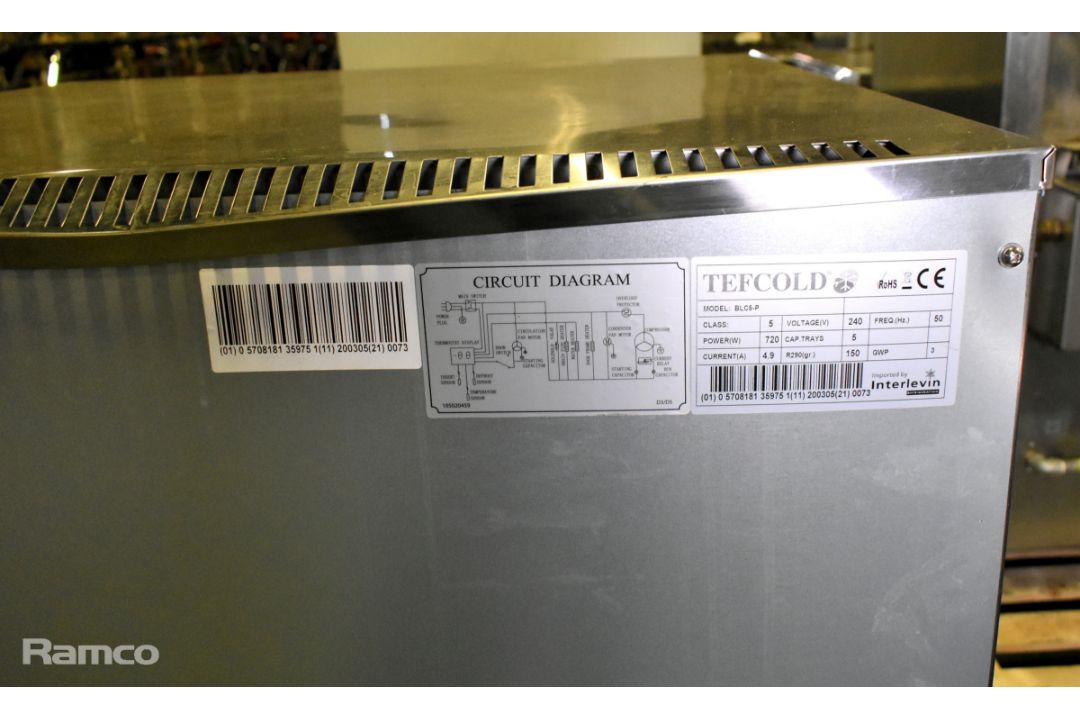 Tefcold BLC5-P blast chiller / freezer - W 805 x D 825 x H 1020mm - Image 9 of 10