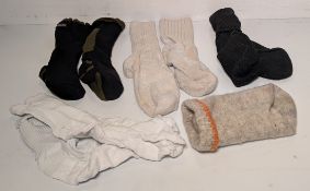 Various mixed socks - various sizes - paired & unpaired - unknown quantity - 184kg
