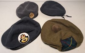 80x British Forces berets - mixed types - mixed sizes