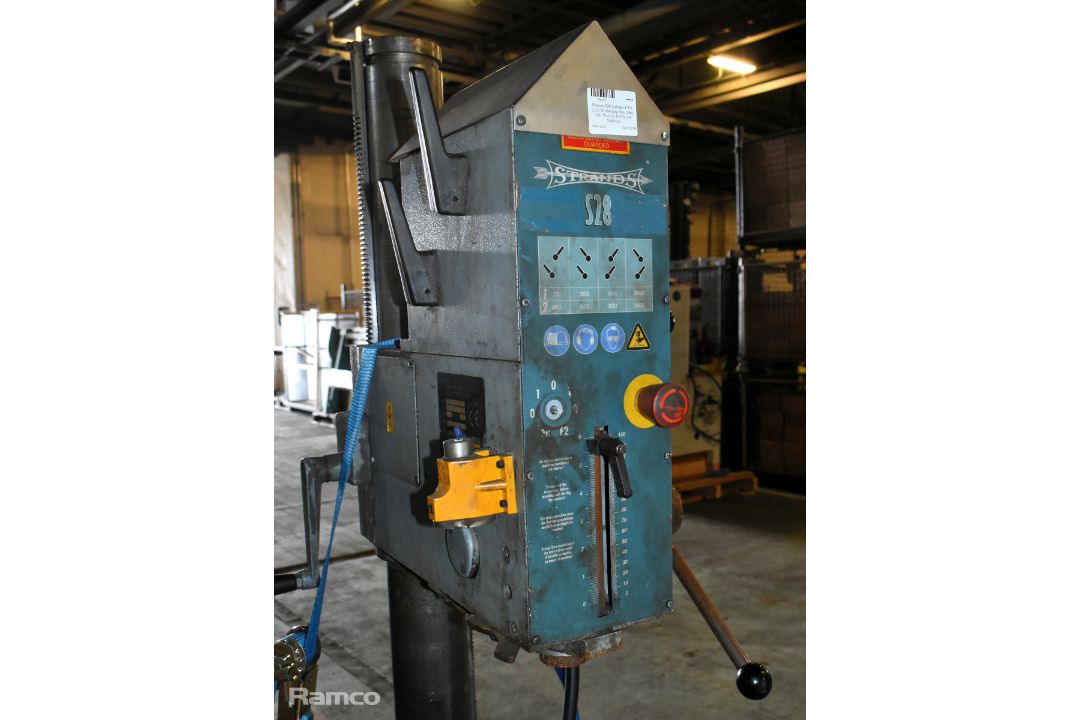 Strands S28 3 phase 415V 2.9/2.5A standing floor pillar drill - see desc. - Image 9 of 9
