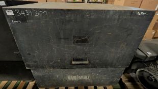 Van Vault 4 store lockable heavy duty site tool storage with keys - W 1290 x D 739 x H 1258mm