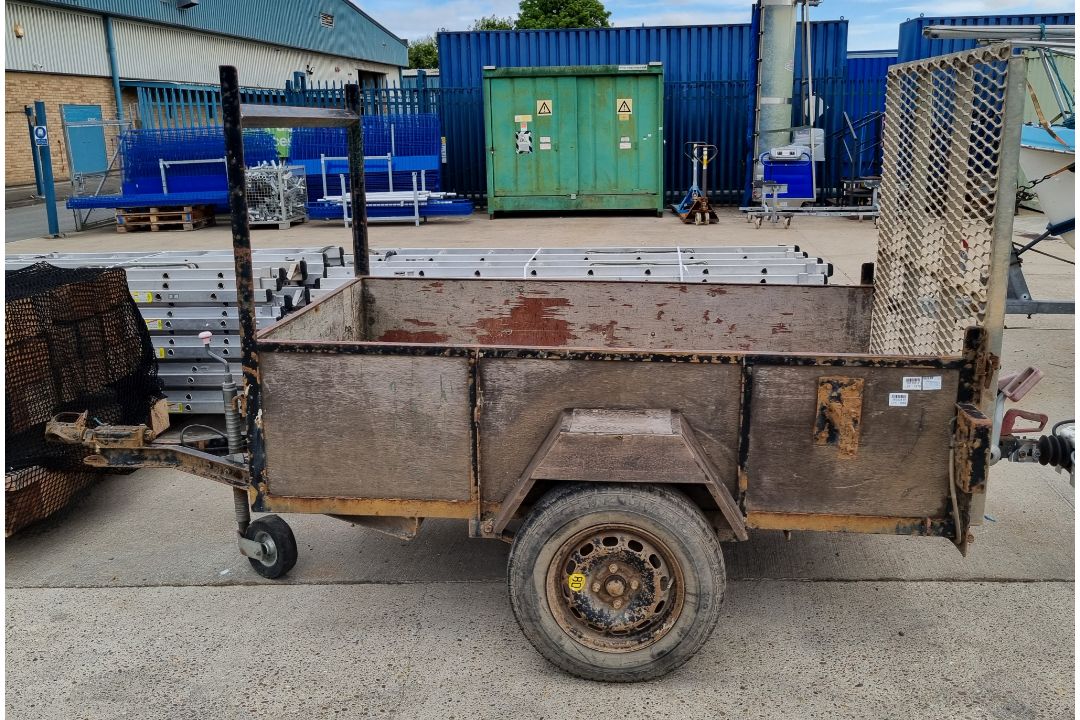Single axle trailer with drop down ramp - full details in the description - Image 1 of 10