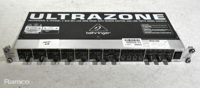 Behringer Ultrazone ZMX8210 8 channel zone mixer - W 480 x D 210 x H 45mm