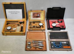 Various gauge sets - Mitutoyo, Baty - full details in description