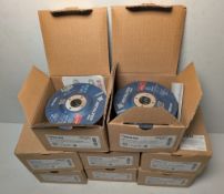 8x packs of Weiler F27-DV A24S-BF Metalynx Pro grinding wheels - 125 x 6.5 x 22.23mm - 10 per pack