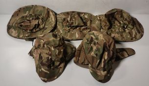 100x British Army MTP mixed hats - cold weather, tropical and combat - mixed sizes