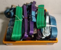 Assorted straps and ratchet tie-down straps