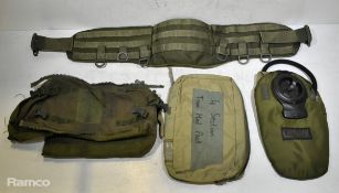 Various types of Olive ex-military accessories - 9kg
