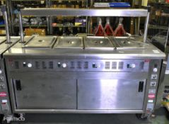 Moffat dry heat bain marie with cupboard - W 1610 x D 800 x H 1330mm - handle missing