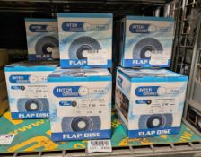 19x packs of Inter Grind Z60 flap discs - 115 x 22.23mm - 10 per pack