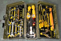 Fibreglass portable workshop tool case with tools - W 510 x D 150 x H 390mm