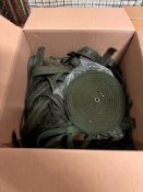 Army Surplus Mixed lengths heavy duty fabric zips and roll of fabric strap