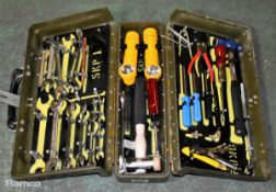 Fibreglass portable workshop tool case with tools - W 510 x D 150 x H 390mm