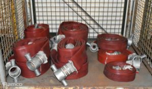 Type 3 layflat fire hoses - 8x 70mm and 4x 45mm mixed lengths