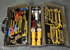 Fibreglass portable workshop tool case with tools - W 510 x D 150 x H 390mm
