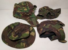 53x British Army DPM mixed hats - cold weather, tropical and combat - mixed sizes