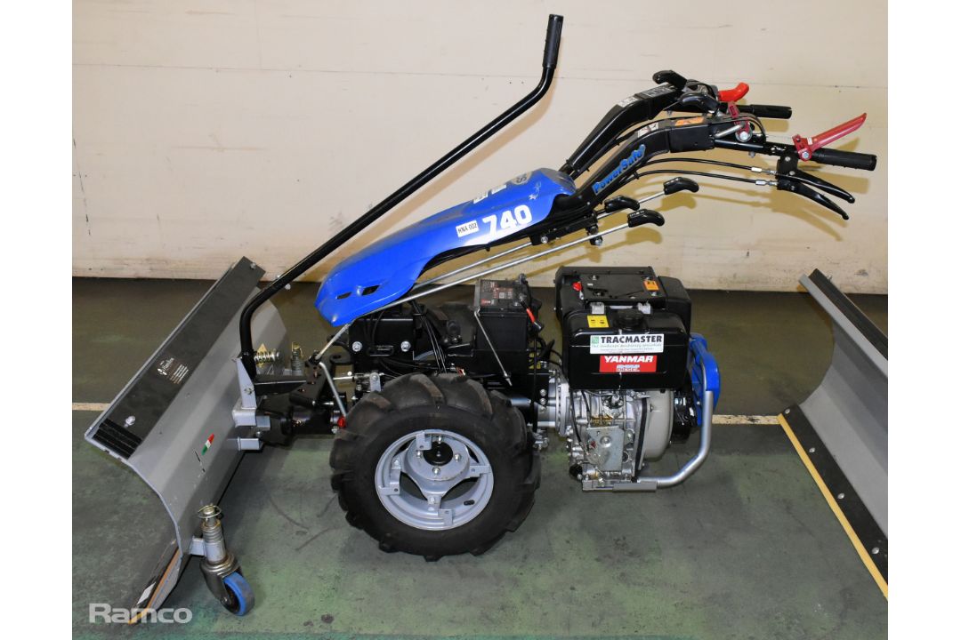 Tracmaster BCS 740 Powersafe two wheel tractor with BCS SL professional snowblade - Image 1 of 13