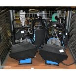 5x Arri daylight compact 1220W fresnel broadcast lights with hanging grips with 7 pin power cables