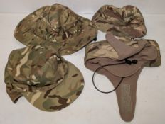 90x British Army MTP mixed hats - cold weather, tropical and combat - mixed sizes
