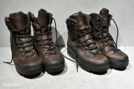 100x pairs of Grade 2 various combat boots - may include - Magnum, YDS, Haix - mixed sizes