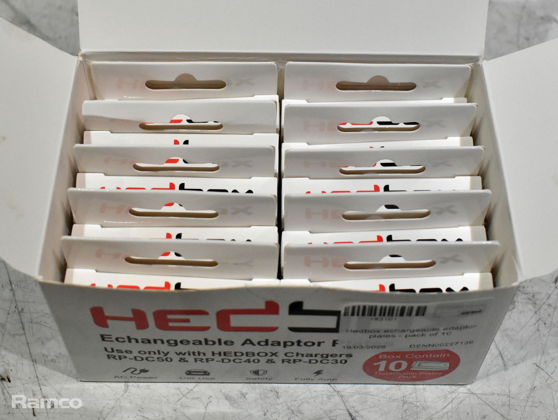 10x boxes of Hedbox rechargeable adaptor plates - one box has 6 units - Image 4 of 7