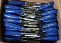 24x Faithfull bevel 13mm chisels and 24x Faithfull bevel 19mm chisels