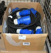 Electrical consumables - 7x 32A power cable male/female 3m and 10m length