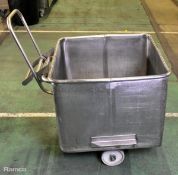 Syspal movable metal tote bin - W 698 x D 860 x H 945mm - LIGHT SCRATCHES AND FEW DENTS
