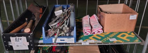 Assorted industrial consumables - welding accessories & wrench sets - see desc.