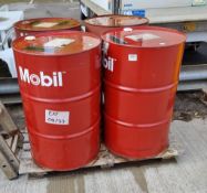 2x Mobil Vacuoline 128 high performance circulating oil - 208L drums, 2x Teresstic T68 - 208L drums