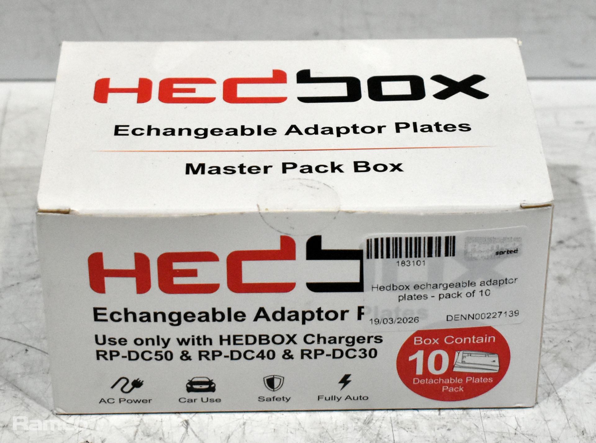 10x boxes of Hedbox rechargeable adaptor plates - one box has 6 units - Image 6 of 7
