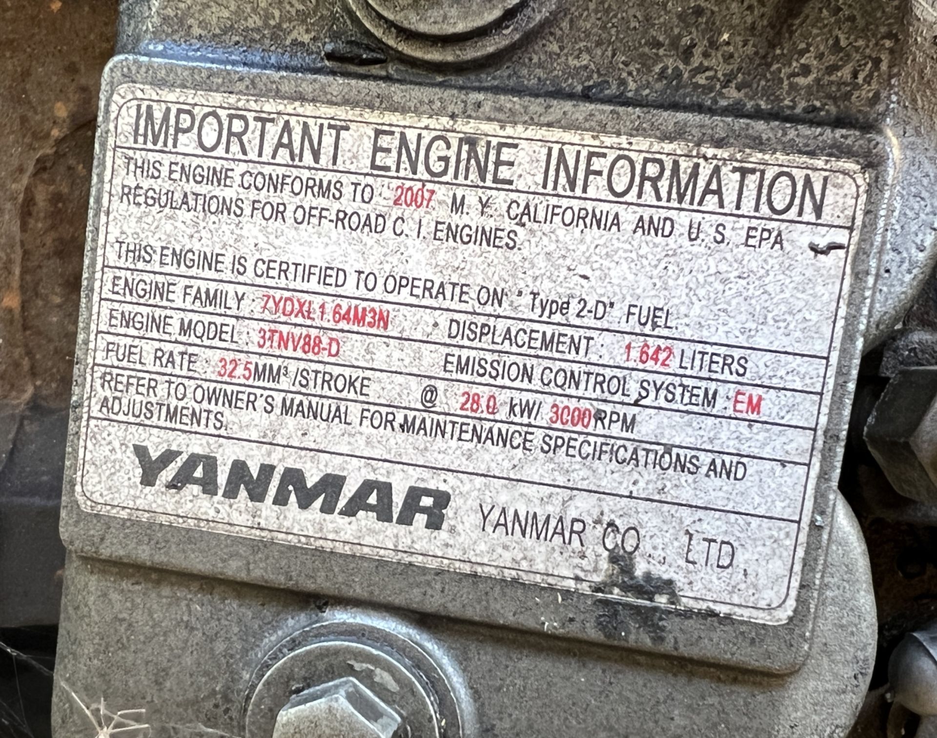 CMCA MPG020 3-phase 20kW/400V/50Hz diesel generator with Yanmar 3TNV88-DSAP water-cooled engine - Image 12 of 21