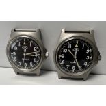 2x CWC W10-6645-99 British Army issue quartz wristwatches - 1998 - details in the description
