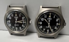 2x CWC W10-6645-99 British Army issue quartz wristwatches - 1998 - details in the description